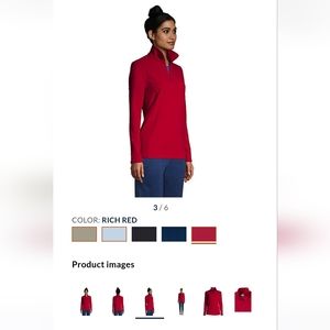 Land's End Women's Fleece Quarter Zip Pullover